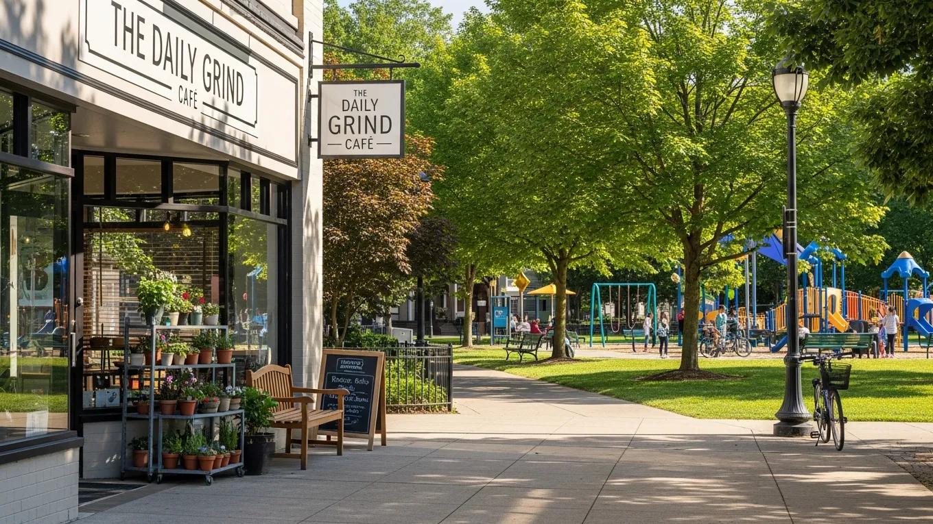 Local business storefront emphasizing community connection and local SEO