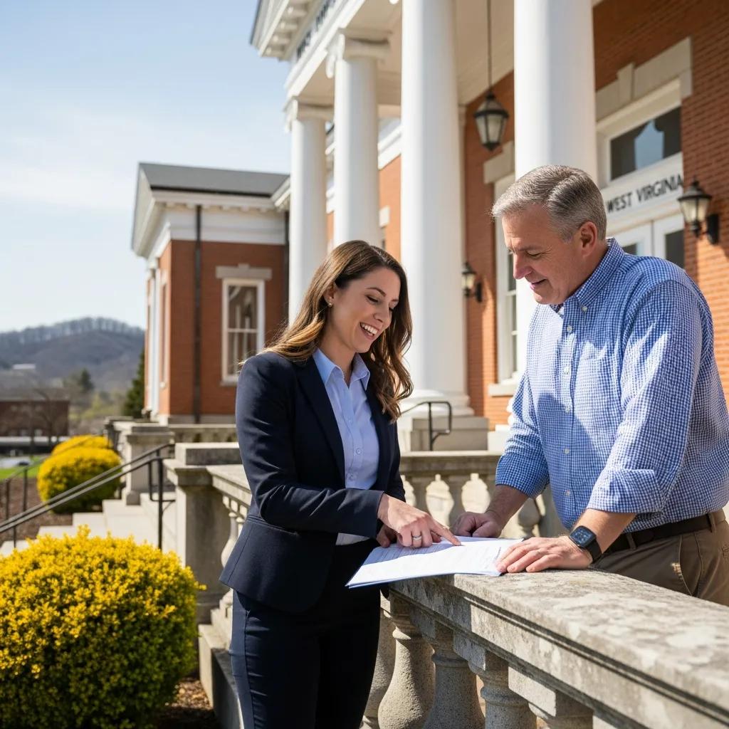 Local West Virginia attorney advising a client about title issues