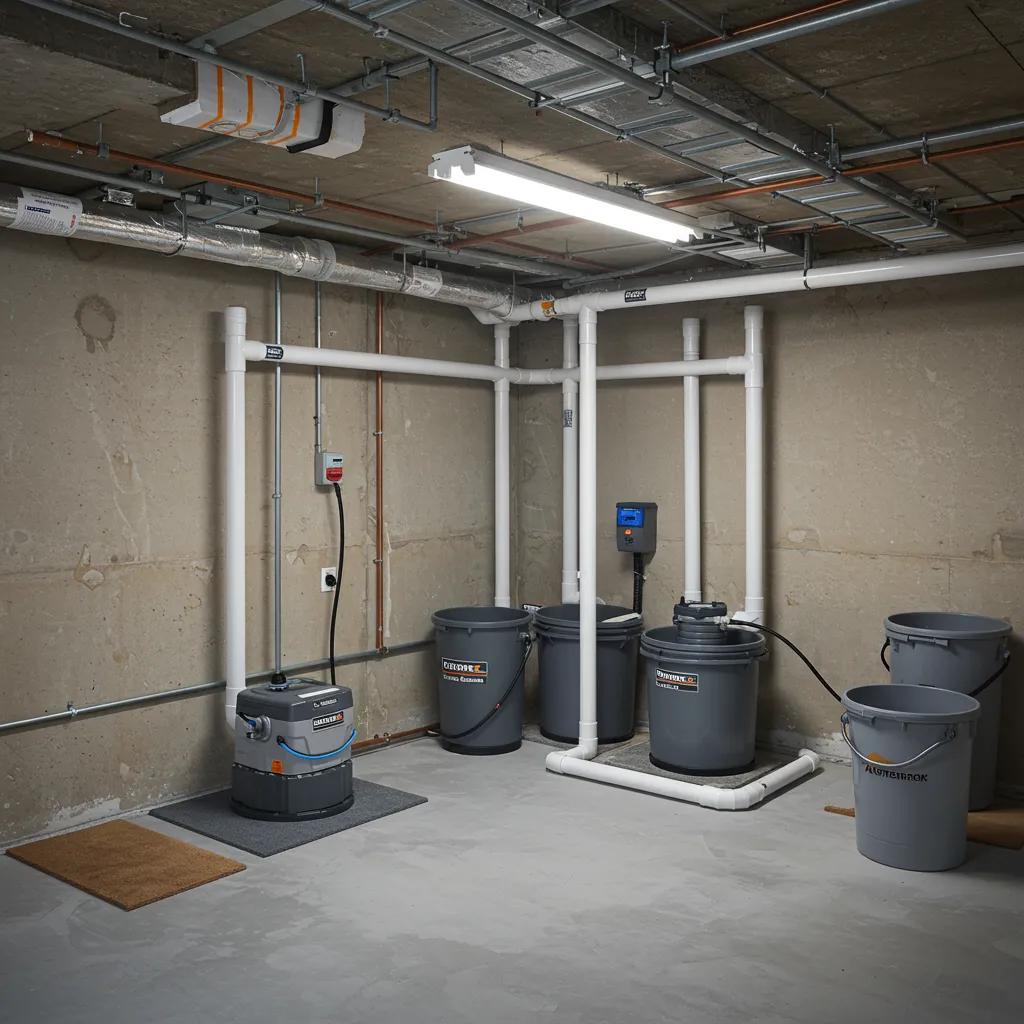 Modern basement waterproofing systems ensuring a dry environment