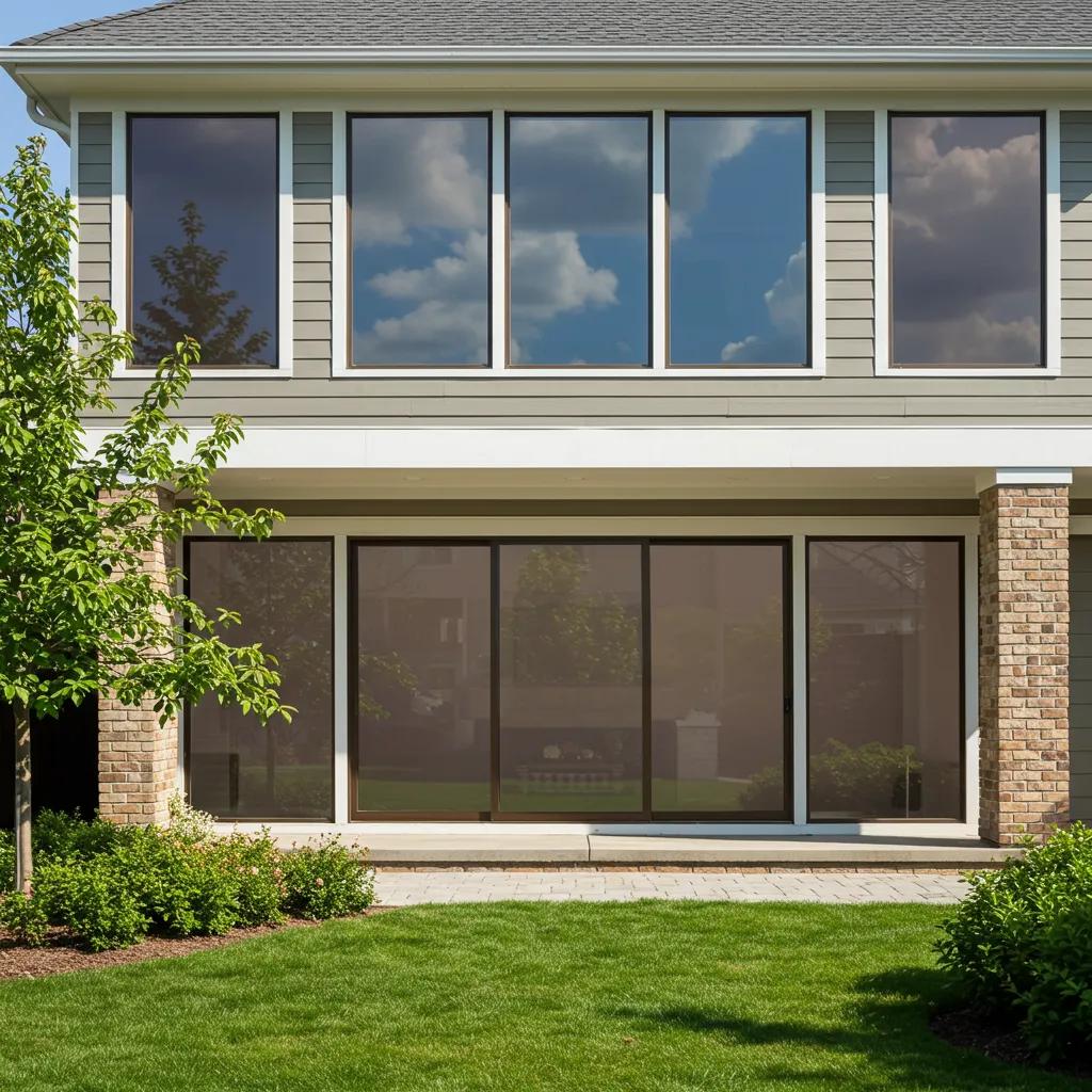 Modern home showing residential window film for UV protection and reduced glare