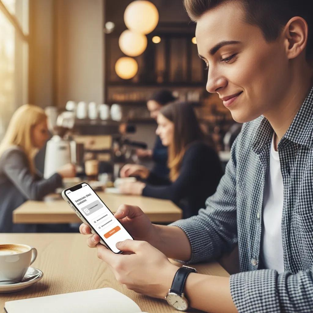Someone creating a temporary email on a smartphone