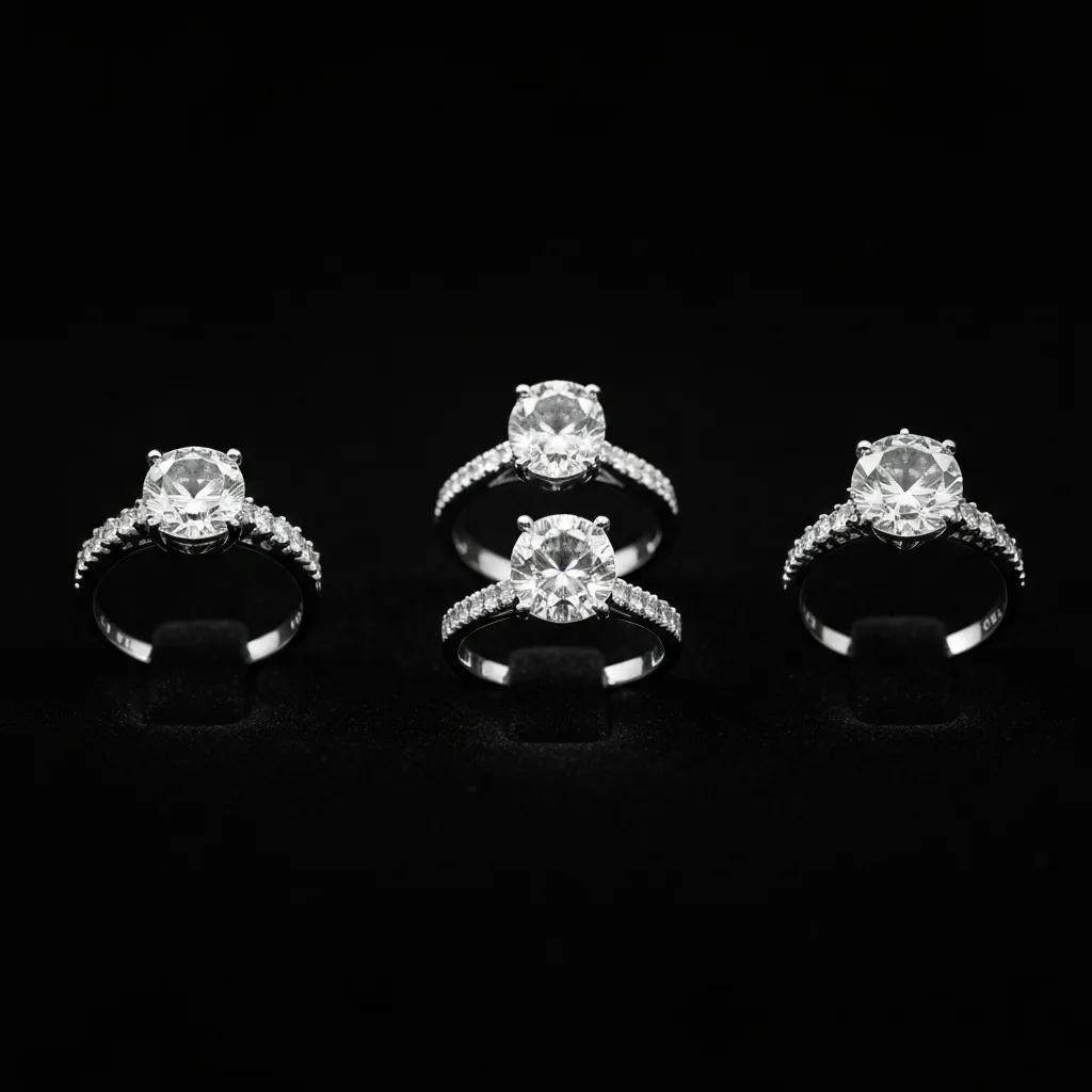 Person packaging engagement ring for return, illustrating the return process steps