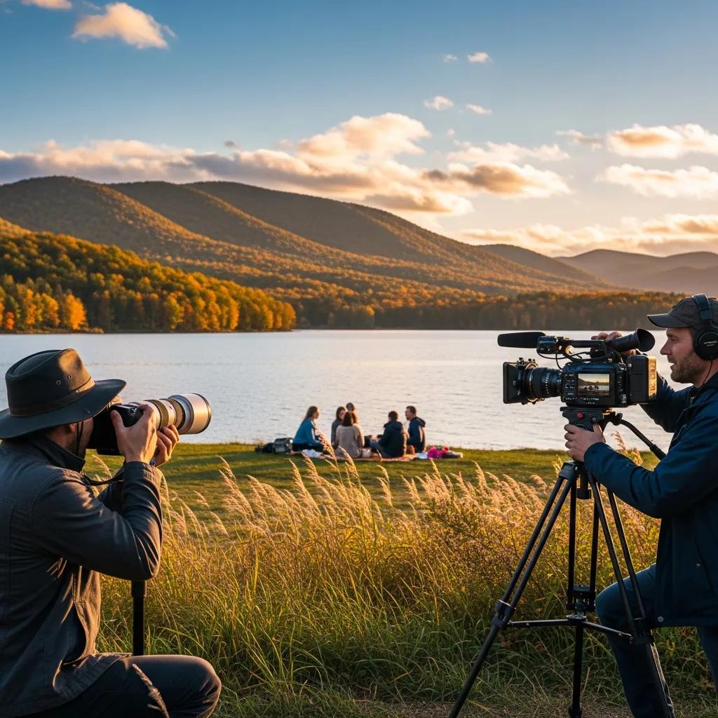 Photographer and videographer collaborating to tell a brand story