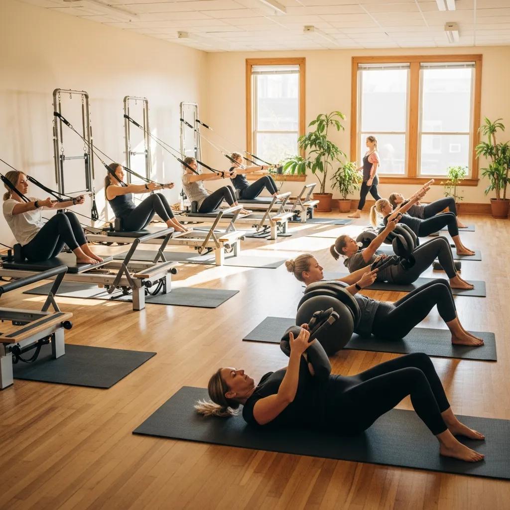 pilates studio with diverse individuals practicing core stability exercises 54eb0be7 2648 4712 9229 9a2ff5782f3c