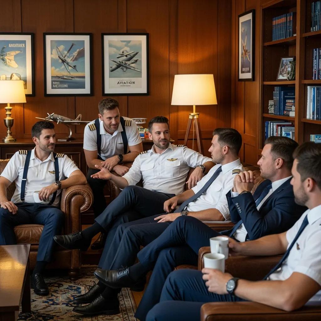 Pilots talking informally about mental health and support