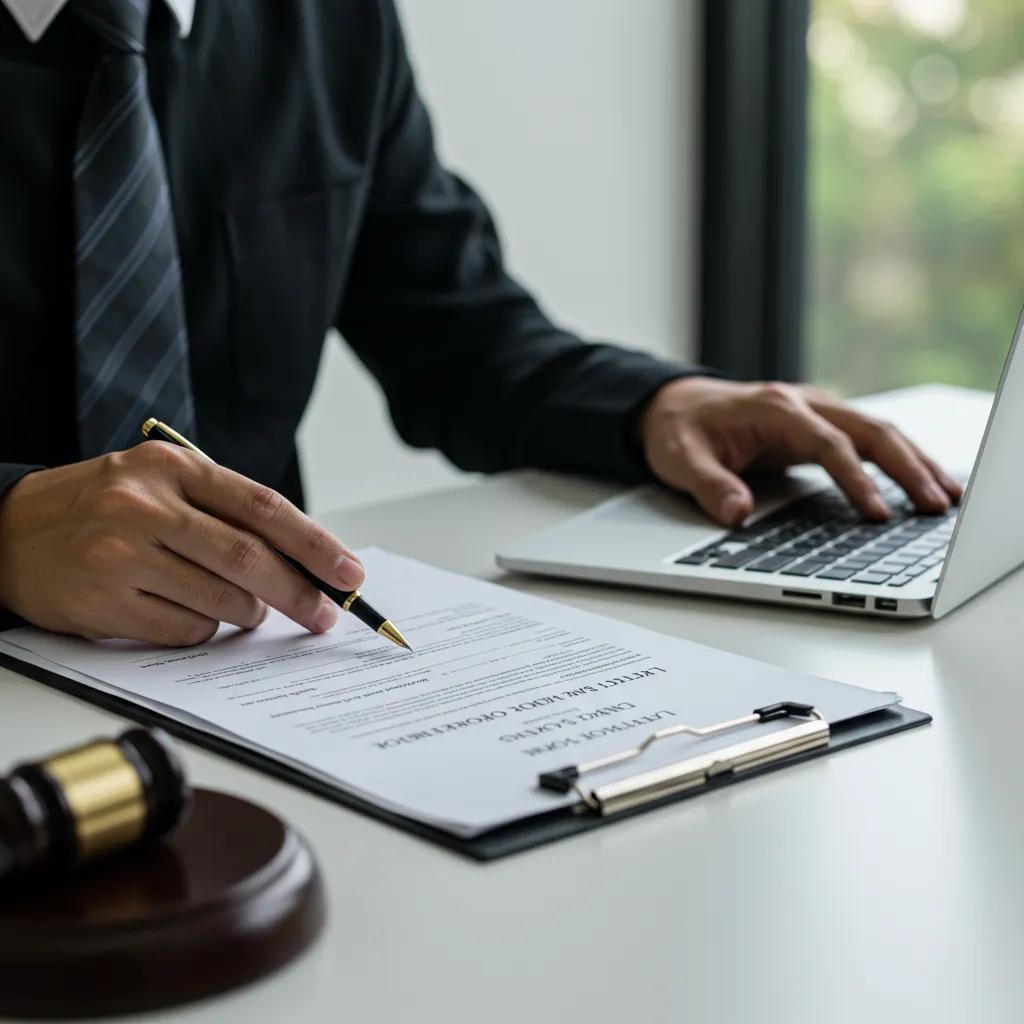 Process server preparing court-ready evidence with a focus on confidentiality and accuracy