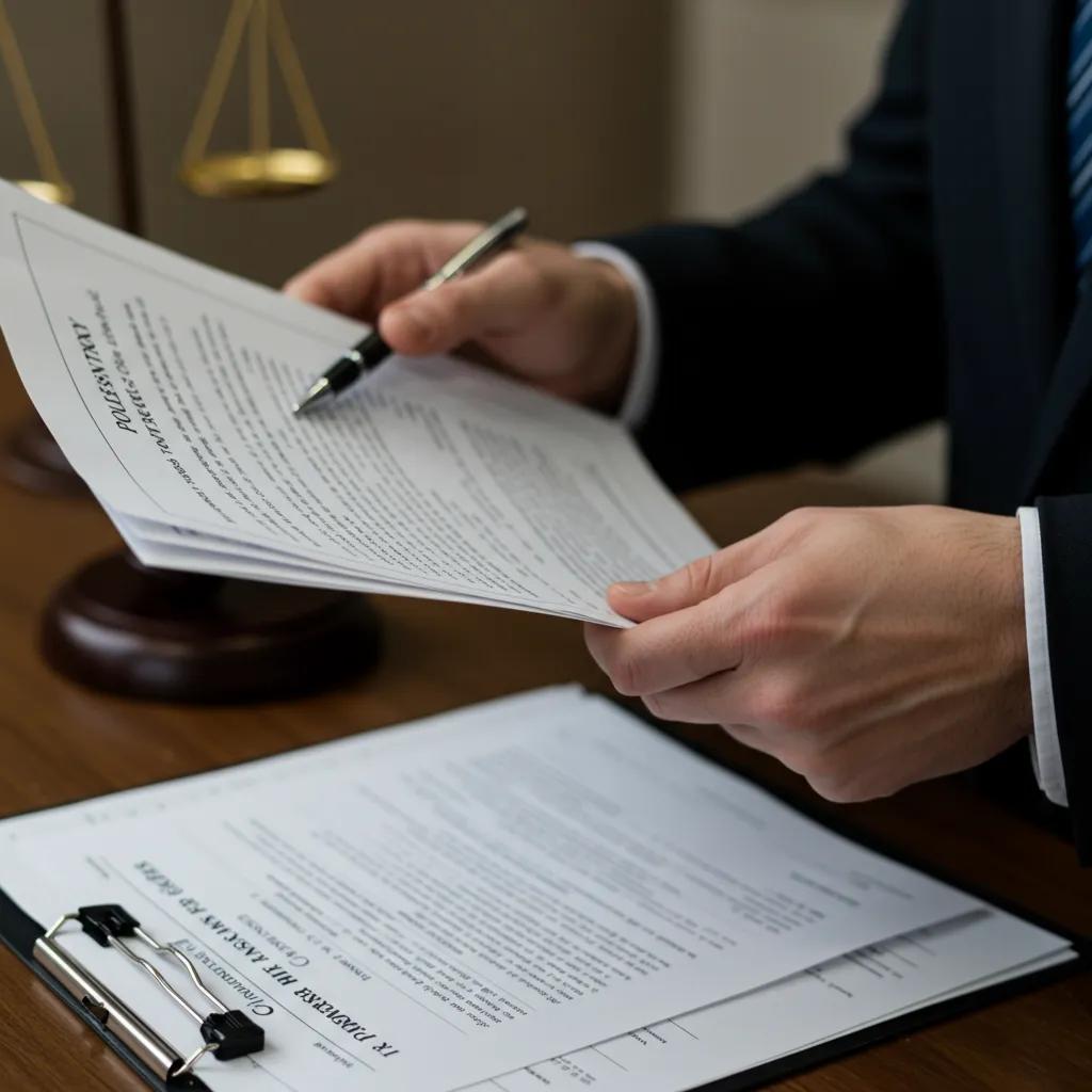 Completed affidavit of service document in a professional setting