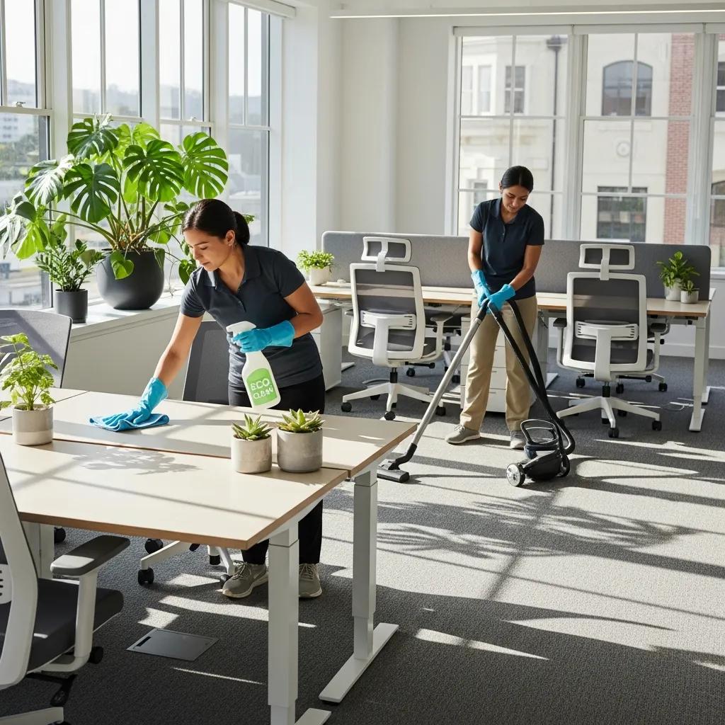 Professional office cleaning service enhancing workplace environment