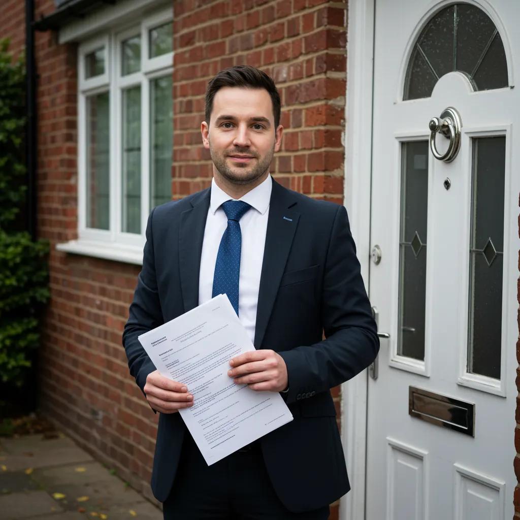 Professional process server delivering legal documents in Chelmsford