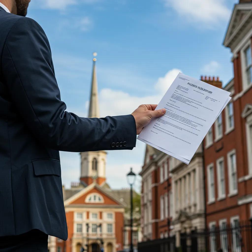 Professional process server delivering legal documents in Essex