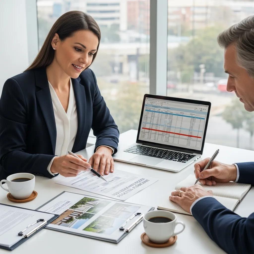 Qualified intermediary explaining 1031 exchange process to a client