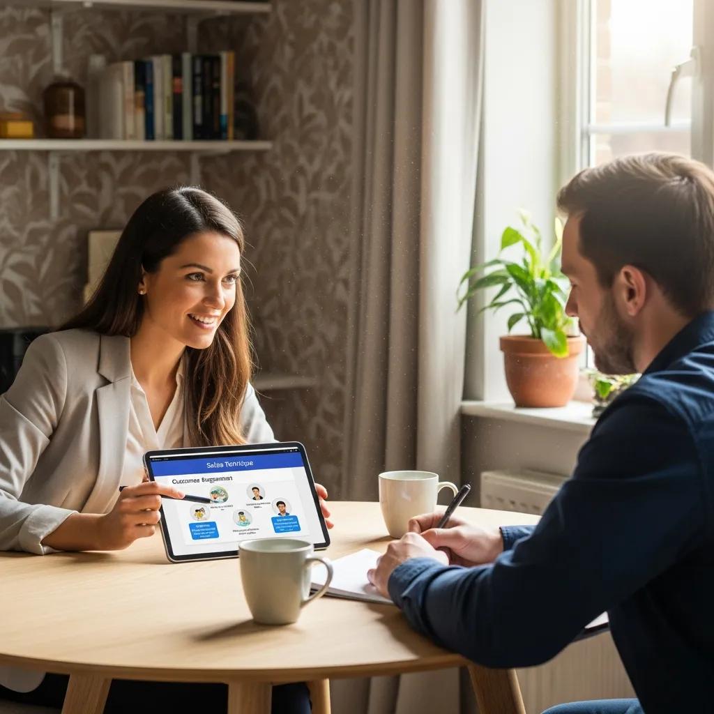 Sales manager coaching a contractor sales rep during an on‑site consult