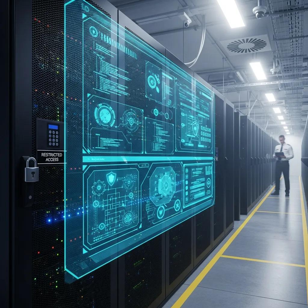 Secure data center showcasing advanced data protection services