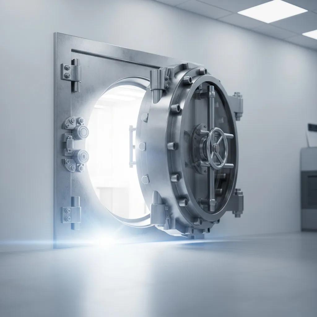 Secure vault representing the safety and trust of client funds in Wisuno Earn+