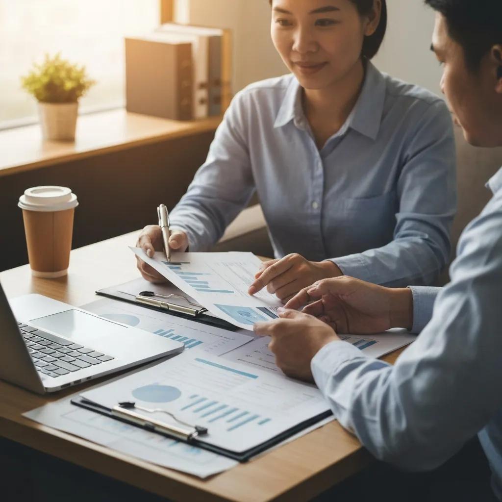 Small business owner meeting a CPA in a welcoming office