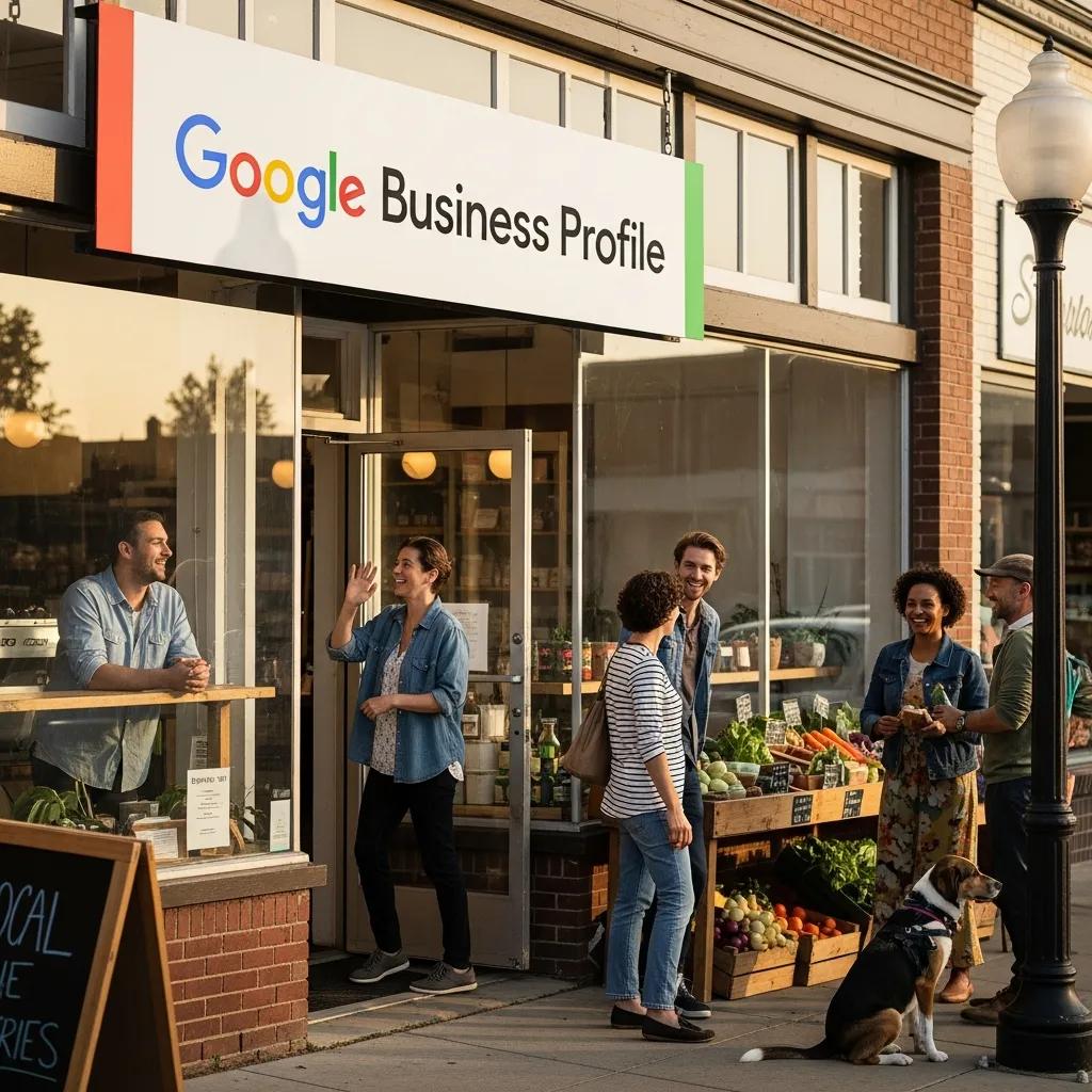 High street shop front optimised for local search