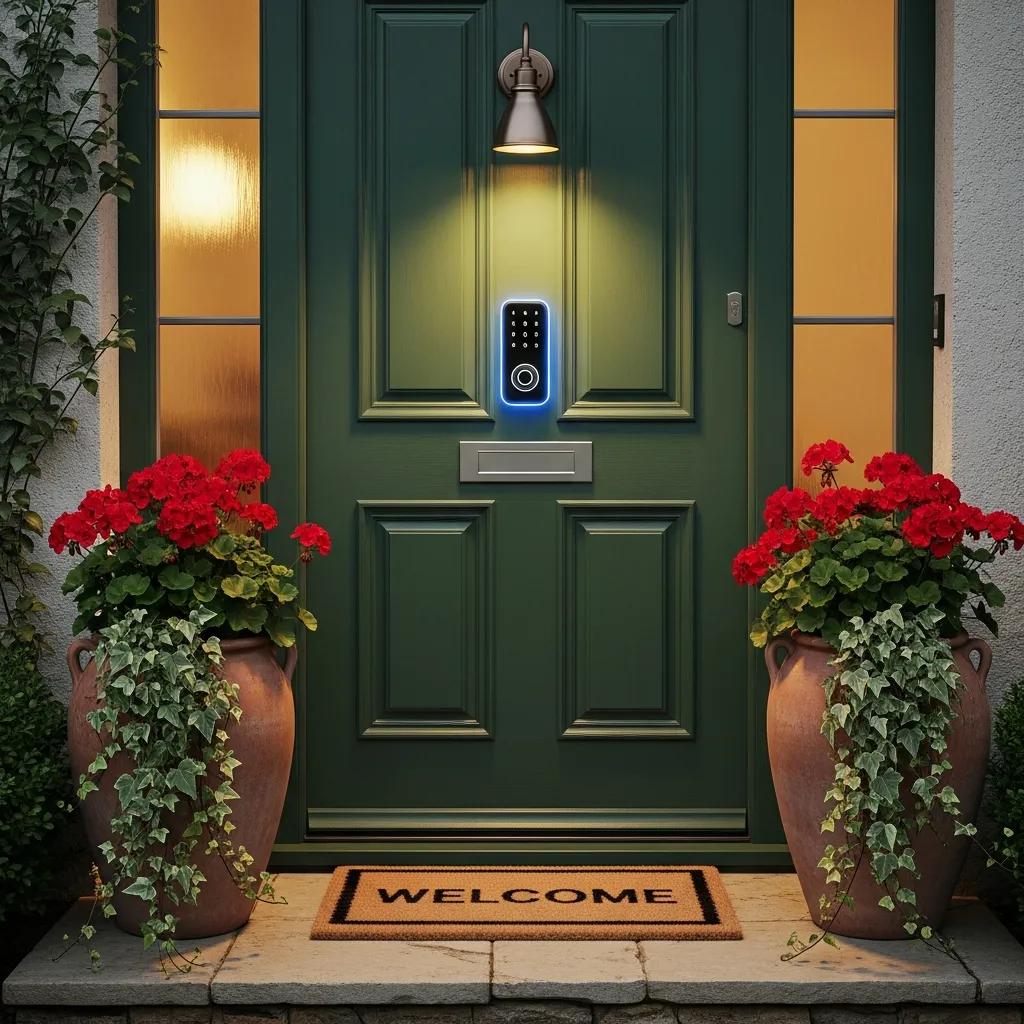 Smart lock installation at a residential property for enhanced security