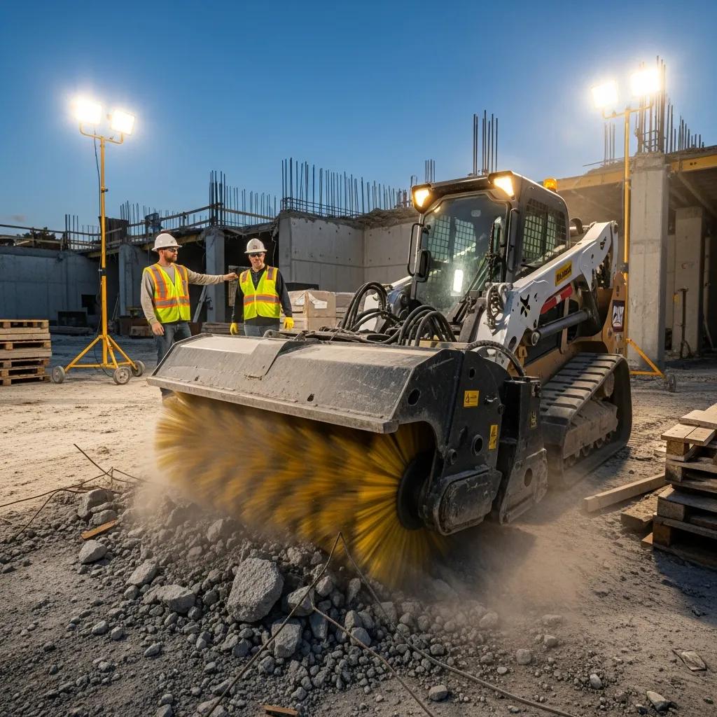 Specialized equipment used for post-construction debris removal