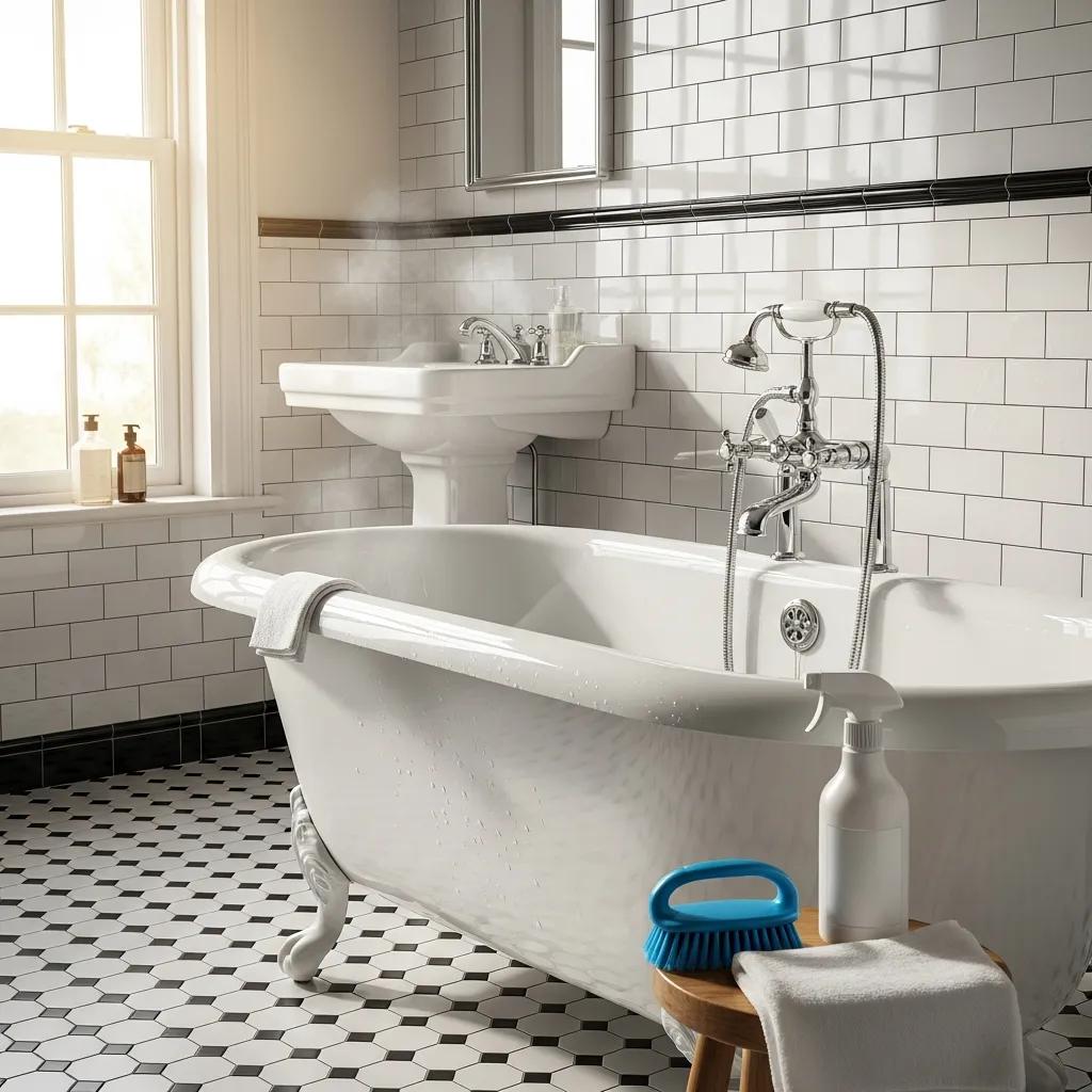 Clean bathroom highlighting deep-clean techniques for move-out service