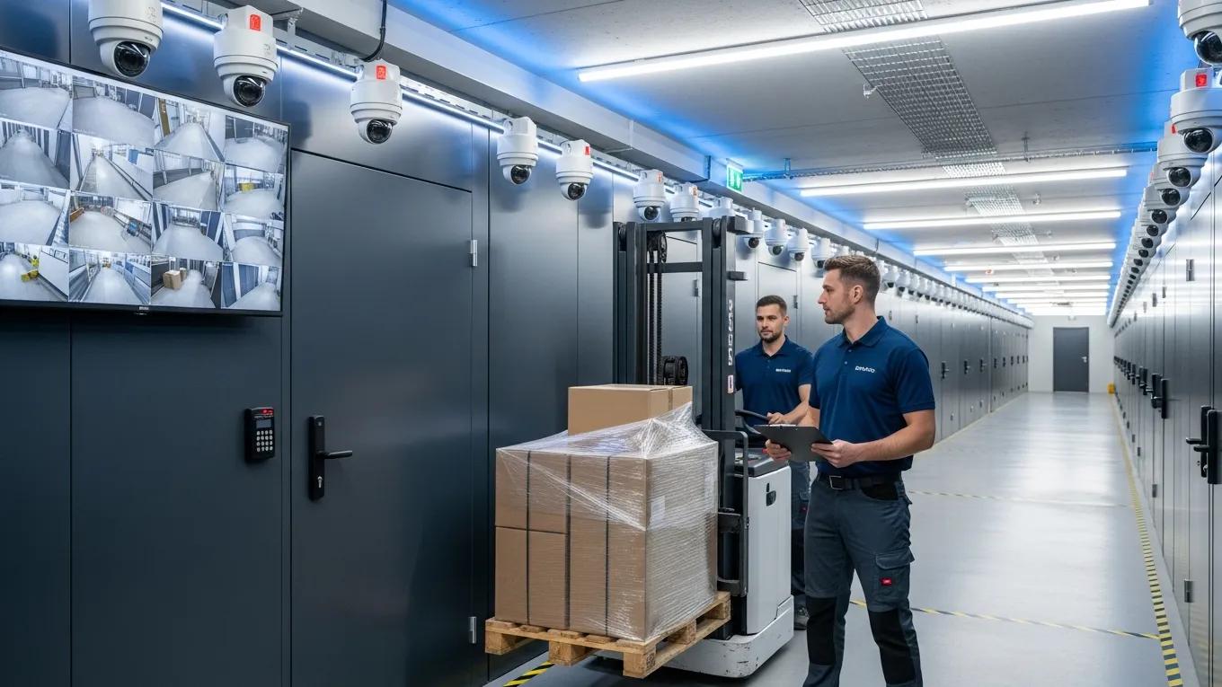 STASH Storage facility featuring security measures, showcasing secure delivery processes and item safety