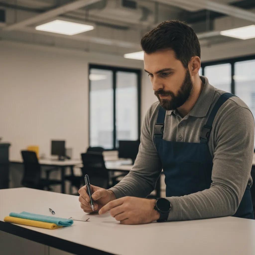 Cleaner sanitising clinical areas — following protocols for infection control