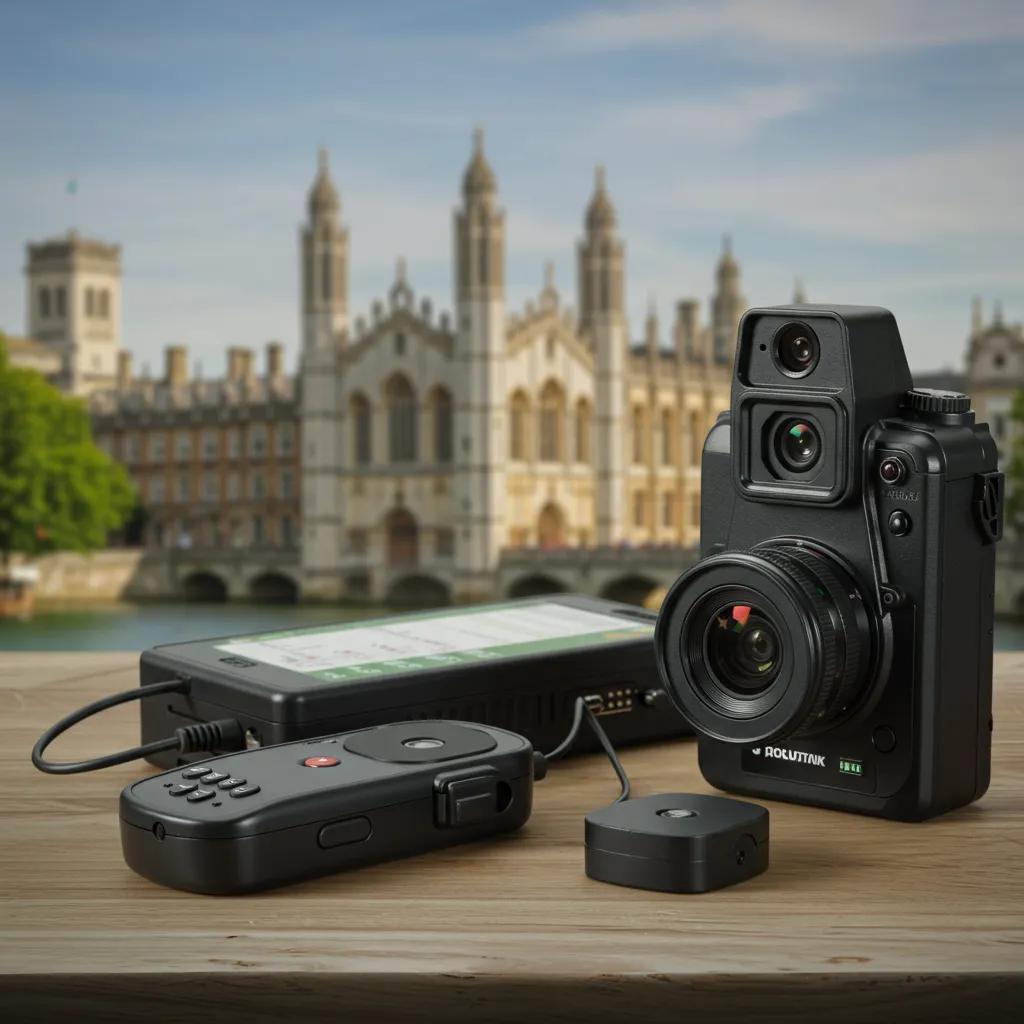 Specialised surveillance equipment, including a camera and GPS device, showcasing our advanced investigative techniques in Cambridge.