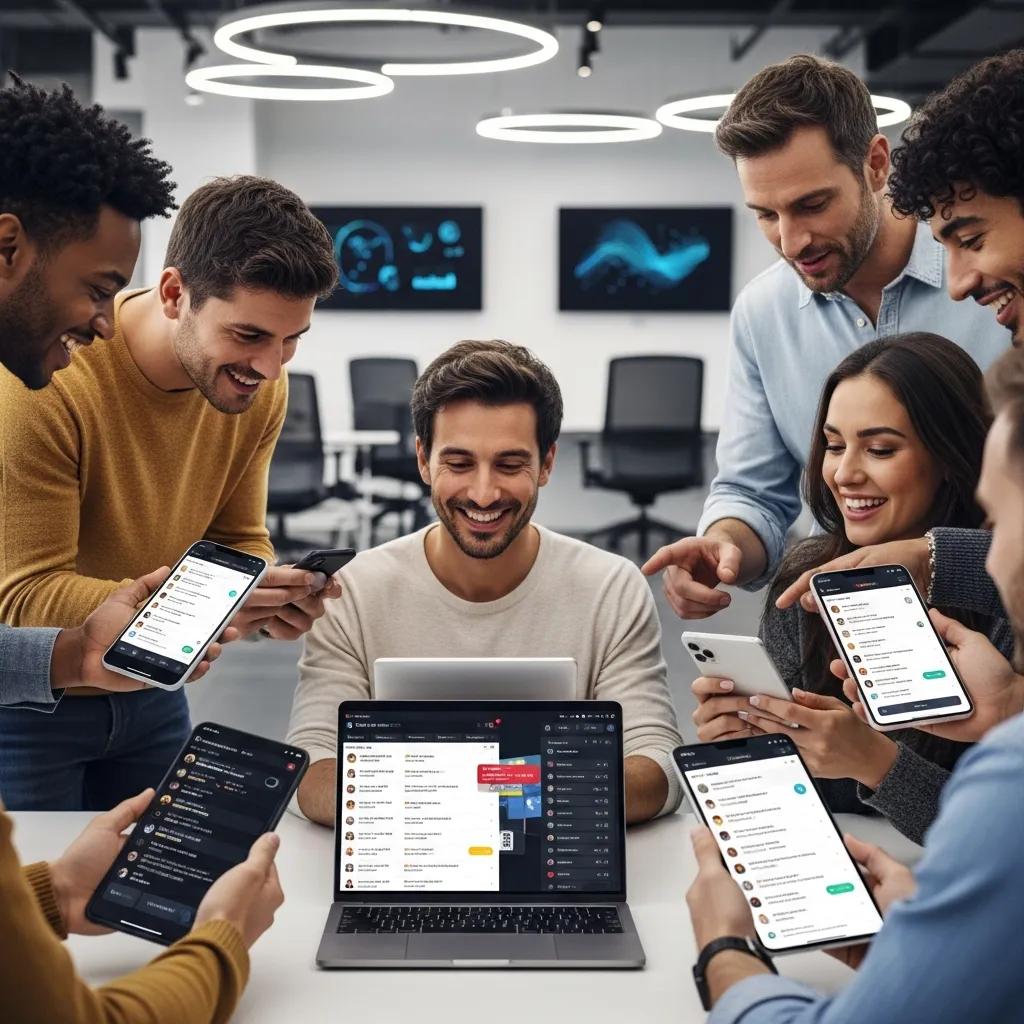 Users interacting with social features like leaderboards and chats on a betting platform