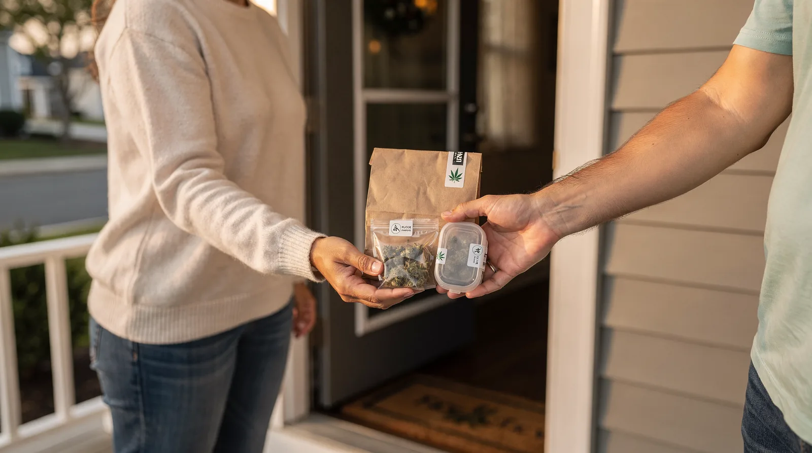 Ordering cannabis delivery follows the same steps as an in-store purchase, minus the drive