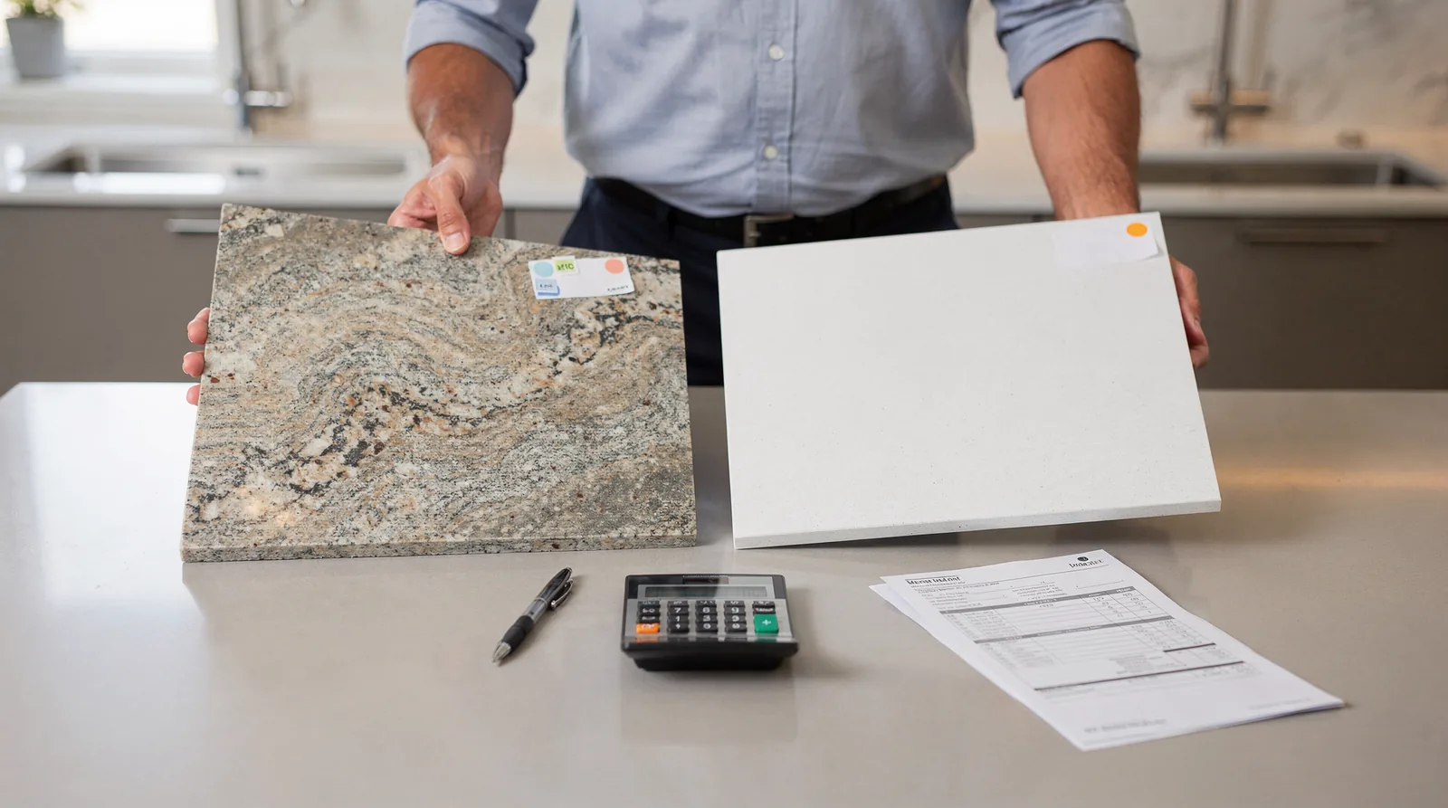 Granite generally costs more to install and maintain than quartz, which tends to be more