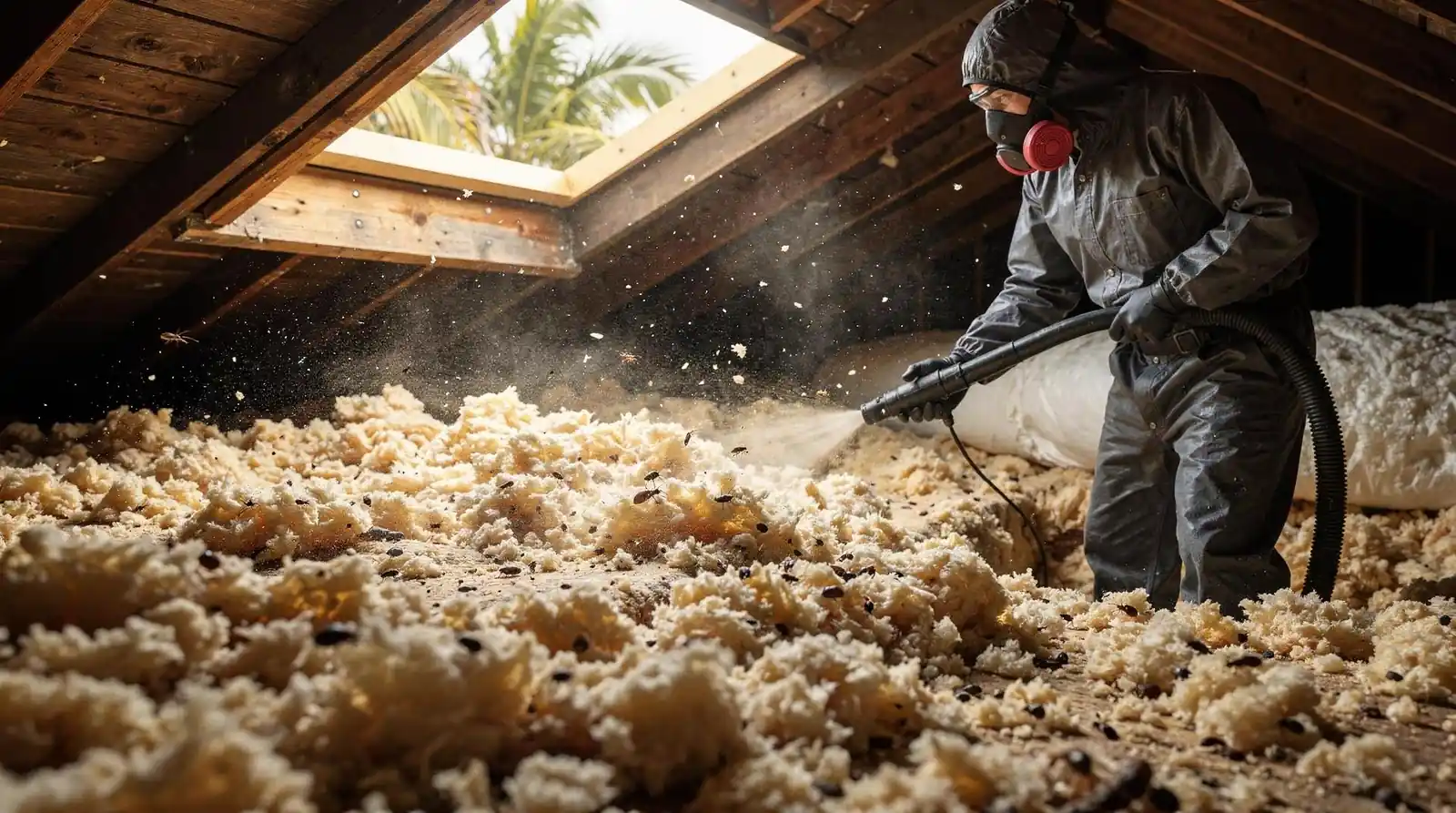 Rodent-contaminated insulation can harbor pathogens that become airborne when disturbed, per CDC guidance; Professional attic