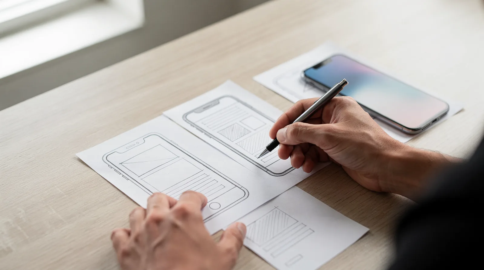 Start design work on the smallest screen first, then scale layouts up for tablets