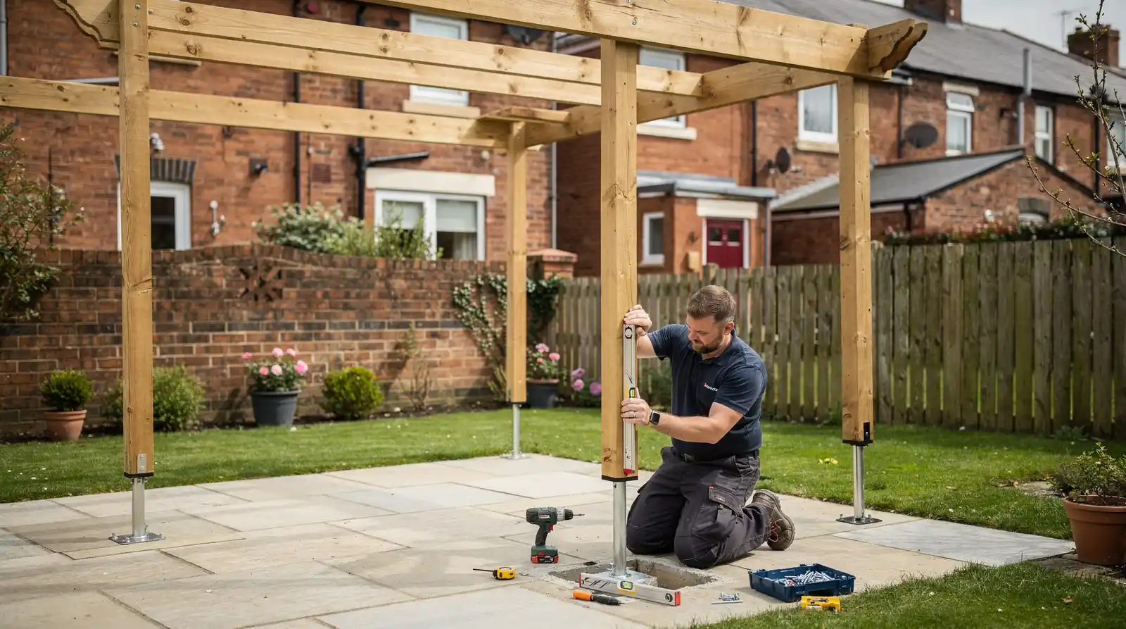 Off-the-shelf pergolas that are poorly specified do not last, and unsupported DIY projects often fall