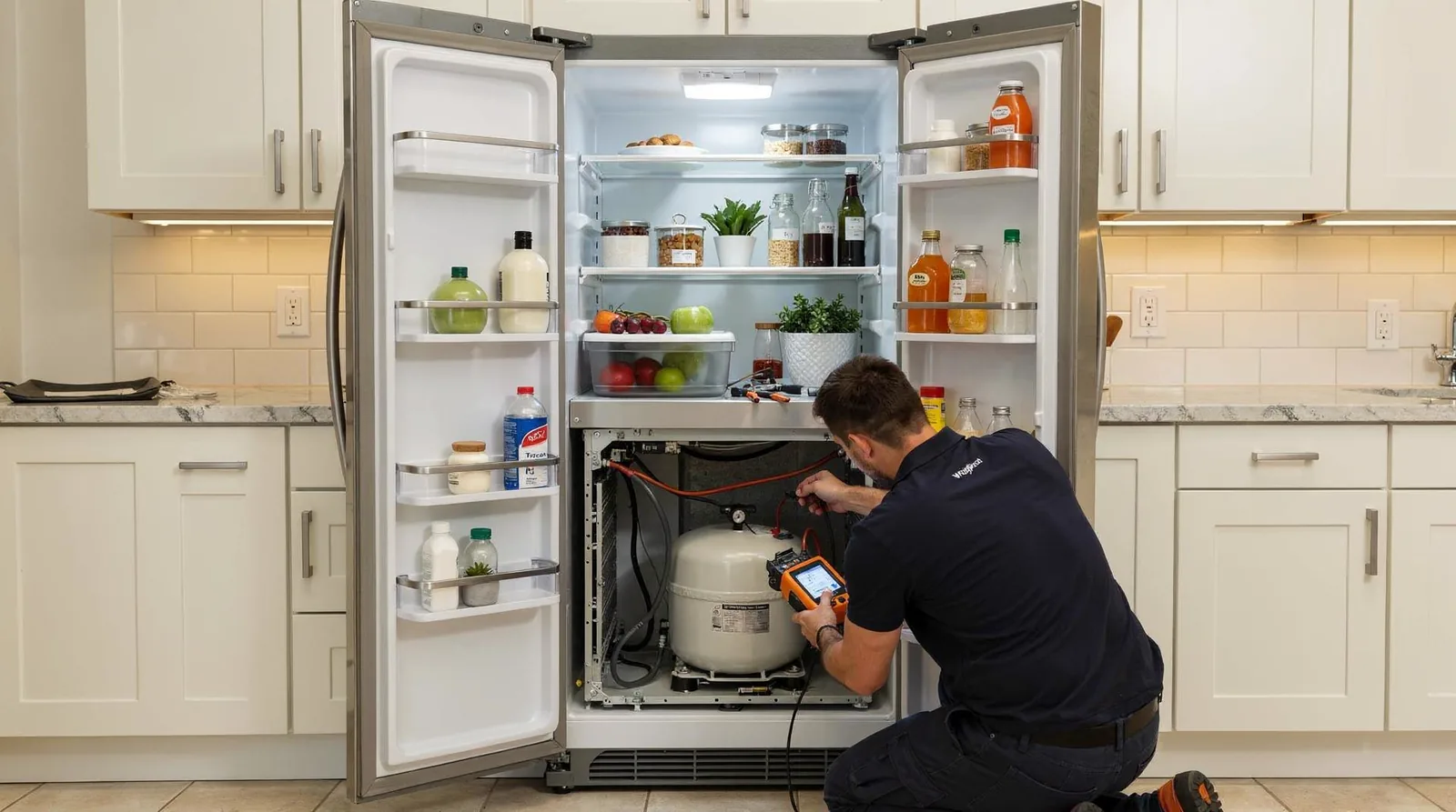 Technicians diagnose not-cooling issues like faulty compressors, broken thermostats, clogged condenser coils, or blocked air