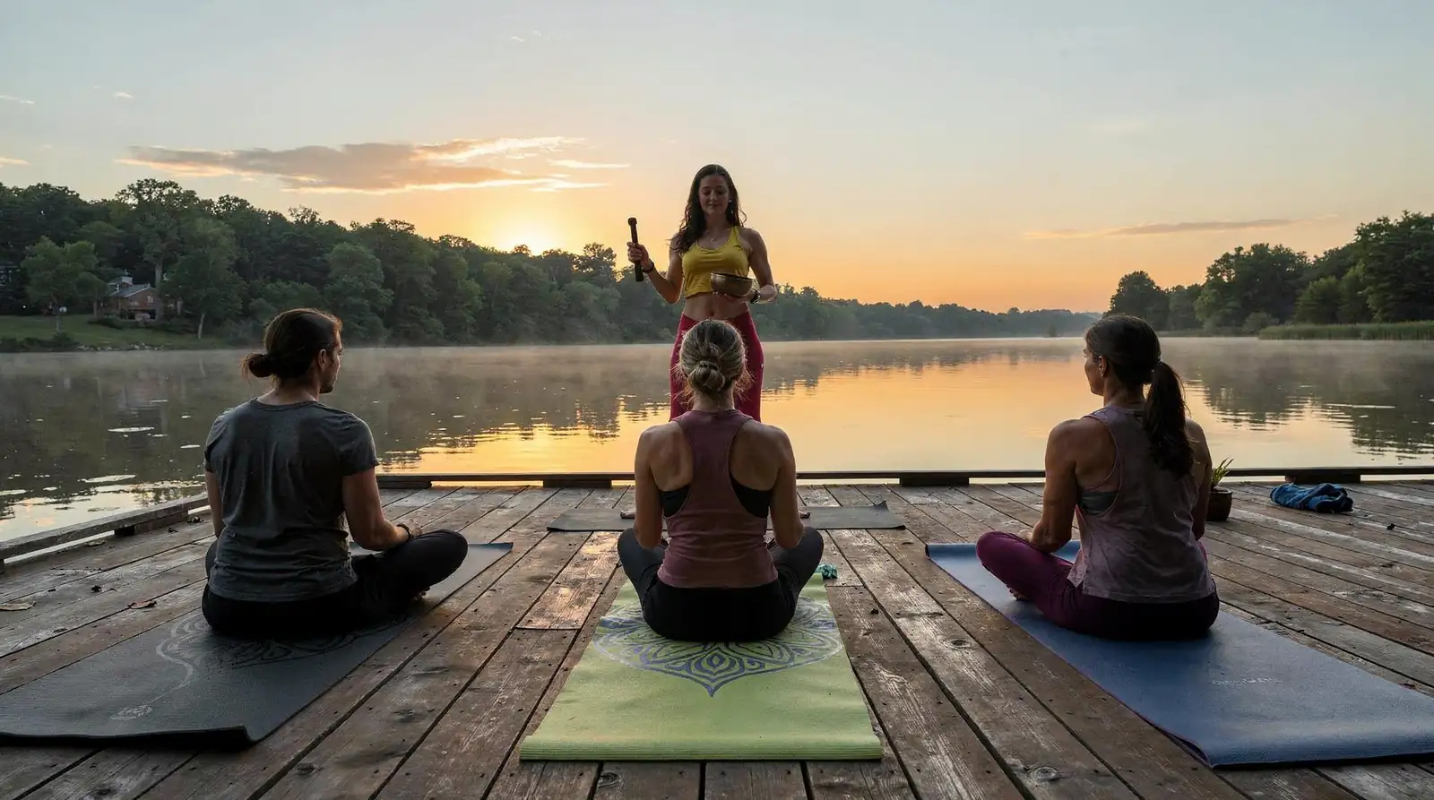 Yoga therapy applies breath, meditation, movement, and mindfulness specifically to address a defined condition, unlike