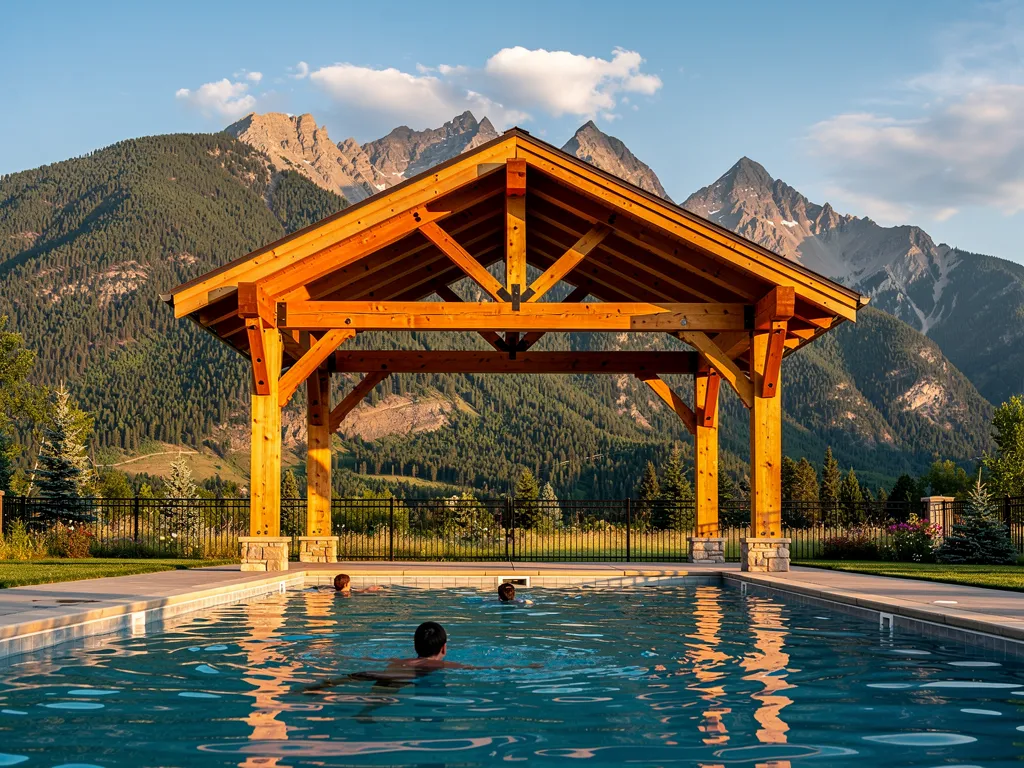 2. A Poolside Pavilion Set Back From The Water