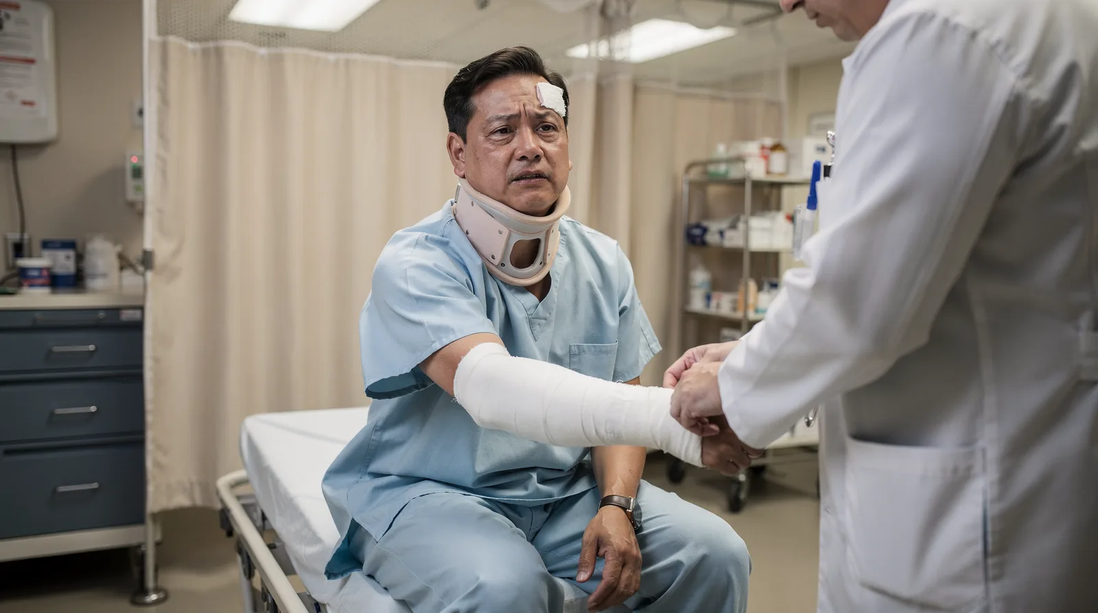 Whiplash, caused by the head jolting forward and backward, is the most common car accident