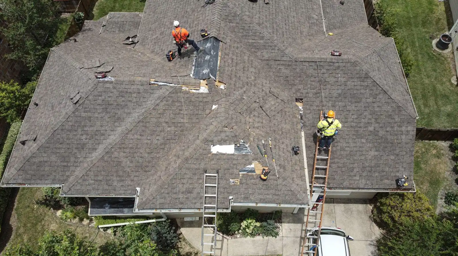 Broken or cracked tiles and shingles expose the underlayment, which can lead to water damage