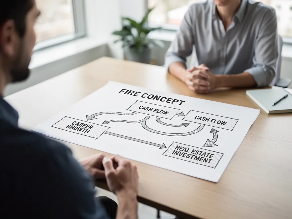 FIRE Concept roadmap connecting career income to real estate wealth