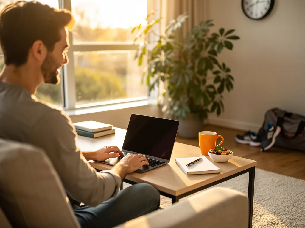Professional reviewing a financial plan showing alignment between daily actions and long-term wealth