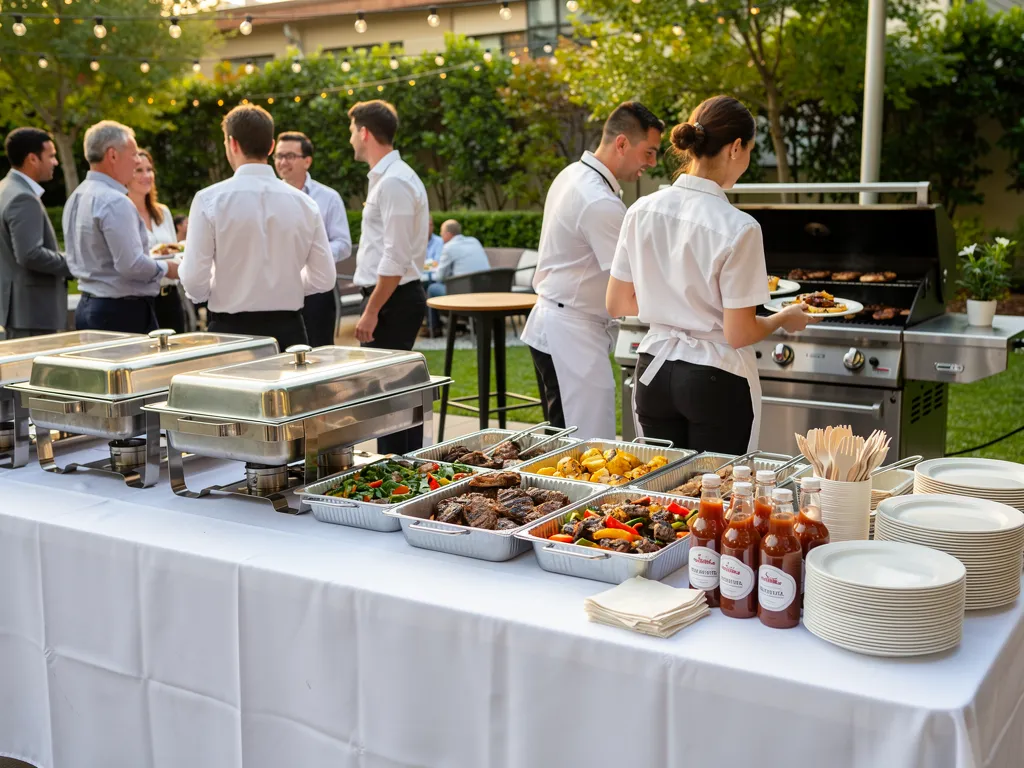 Confirming a caterer's service area upfront avoids surprise travel fees for offices located outside