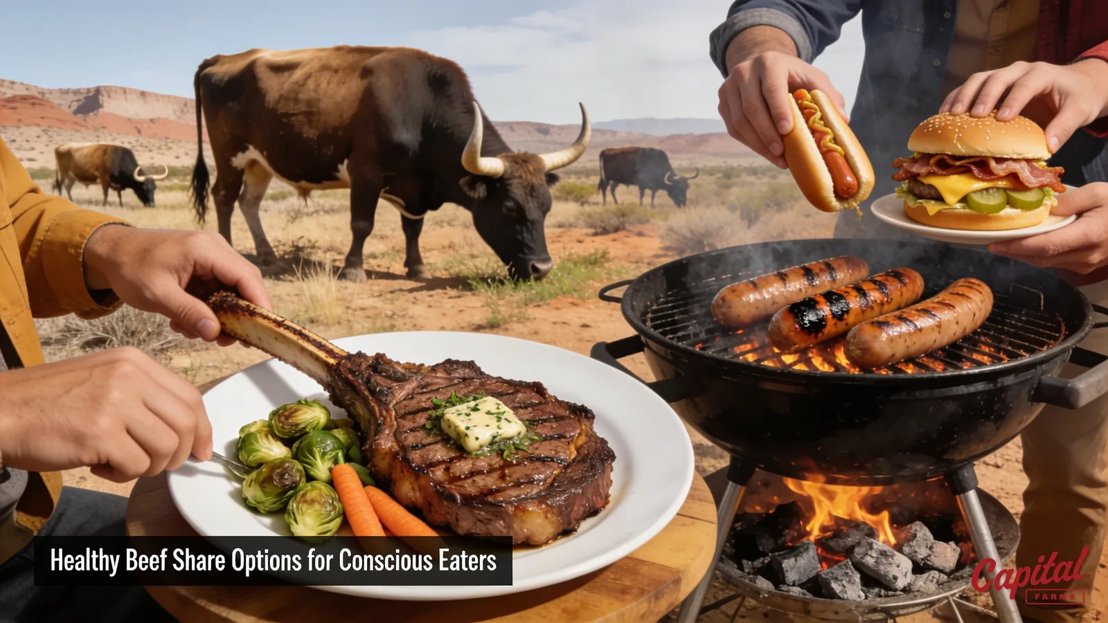 Capital Farms' Corriente beef is grass-fed for two years and then grain-finished for roughly 200