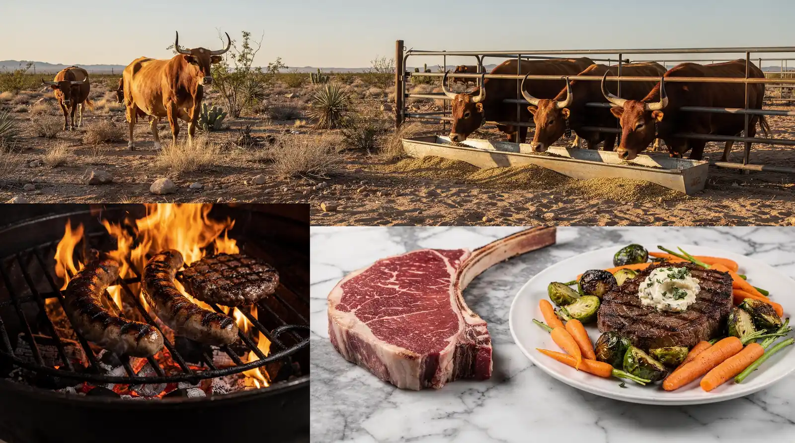 The taste debate splits along expected lines: grass-fed is described as leaner and healthier, while