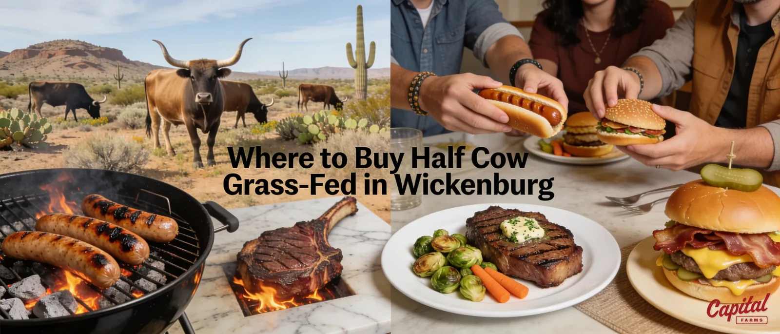 Capital Farms is based in Wickenburg, Arizona, where its Corriente cattle are ranched.; The cattle