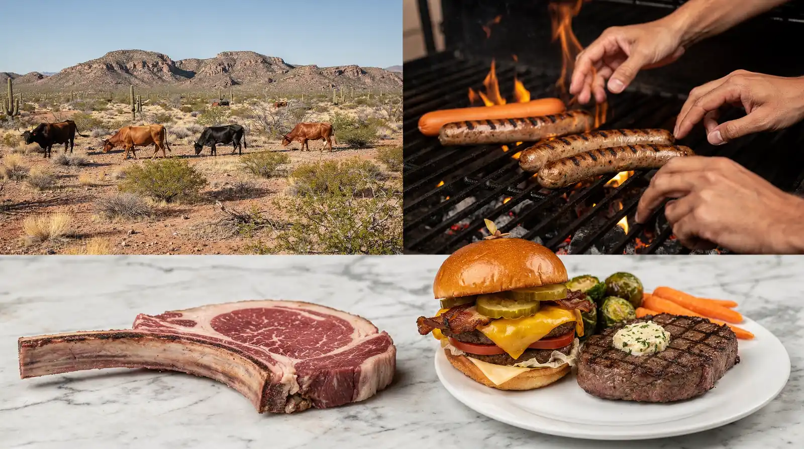 Capital Farms cattle graze the rangelands surrounding Wickenburg, Arizona for two years on natural desert