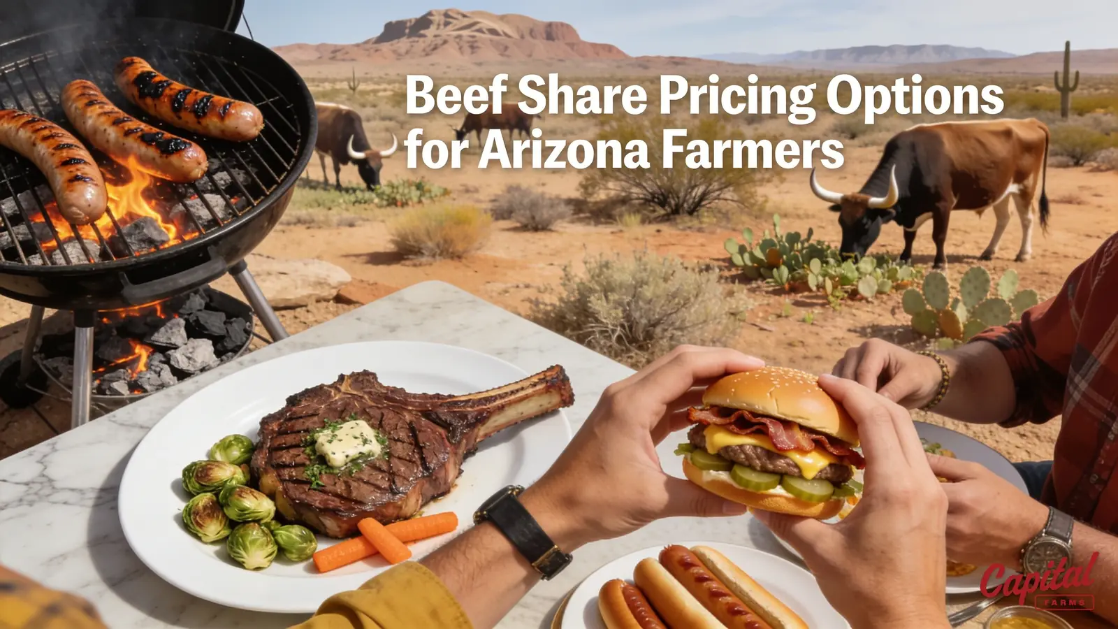 Beef share programs in Arizona are typically sold as whole, half, quarter, and eighth beef