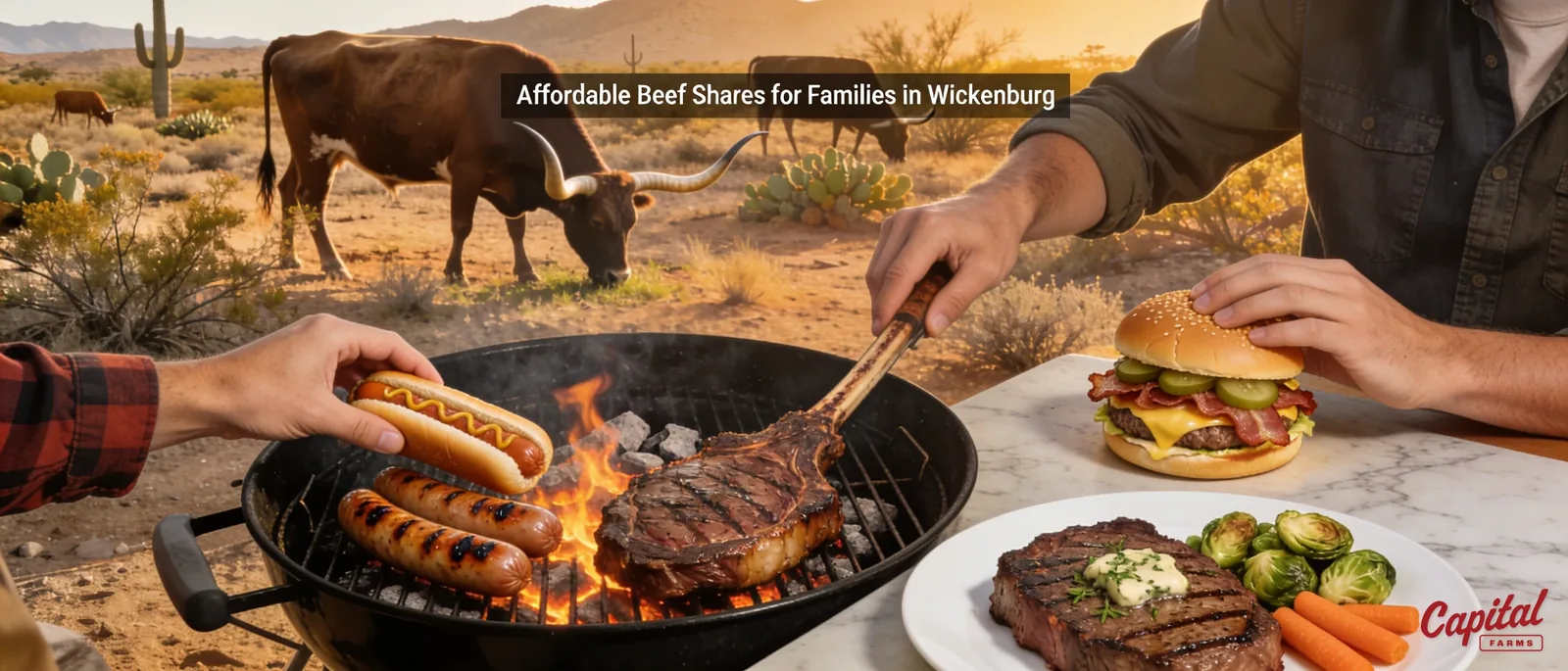 Traditional half-beef shares from outside ranches typically require a large upfront deposit before the family
