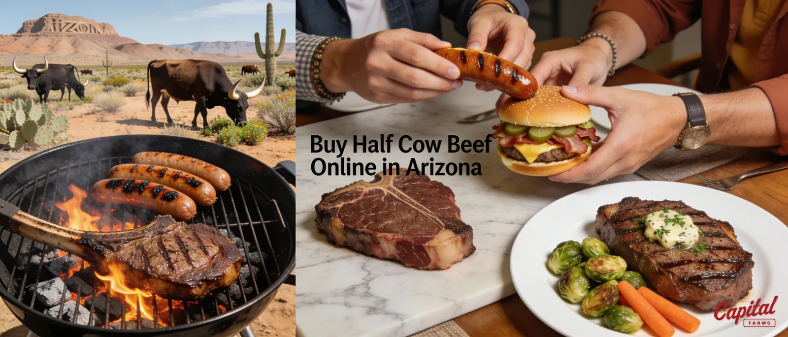 Traditional half beef shares in Arizona are typically priced by estimated hanging or packaged weight