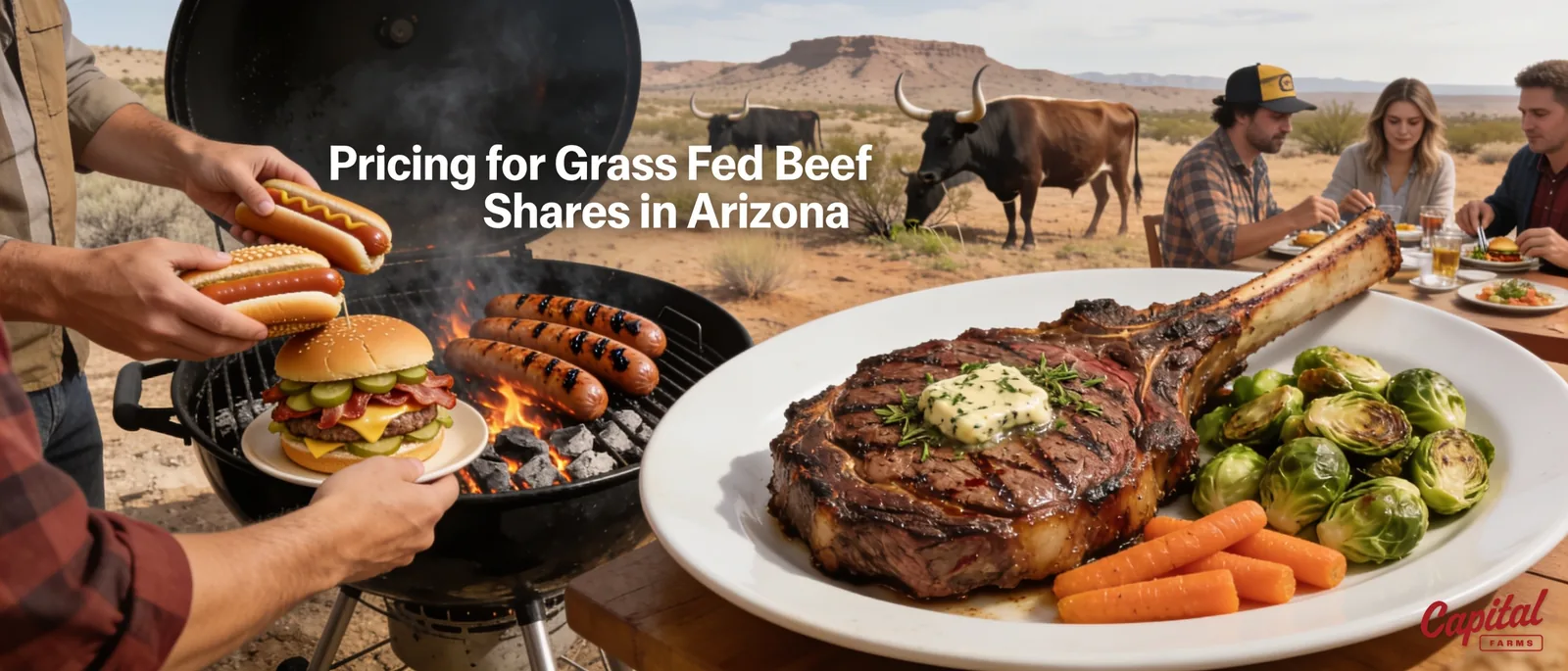 Capital Farms' beef is raised on a grass-fed diet and finished on grain for 200