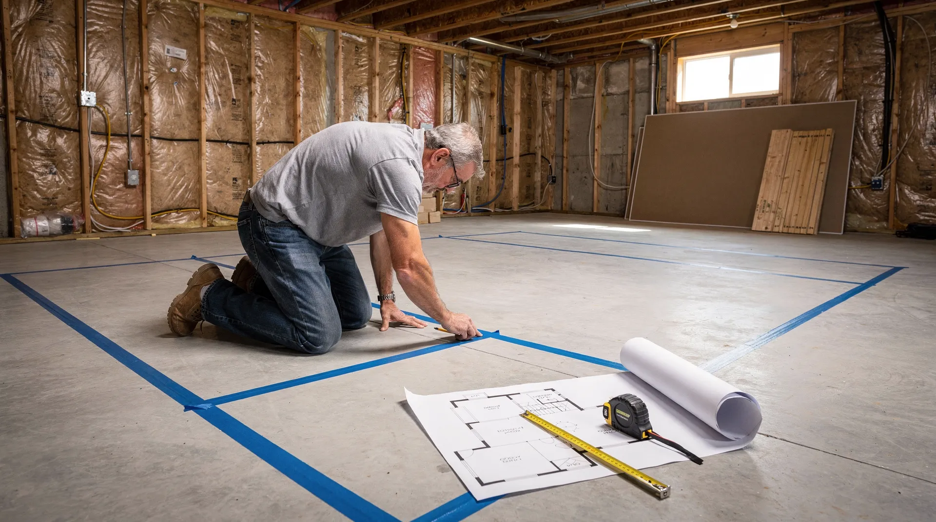 A basement can be turned into a study area, office, or playroom, making it