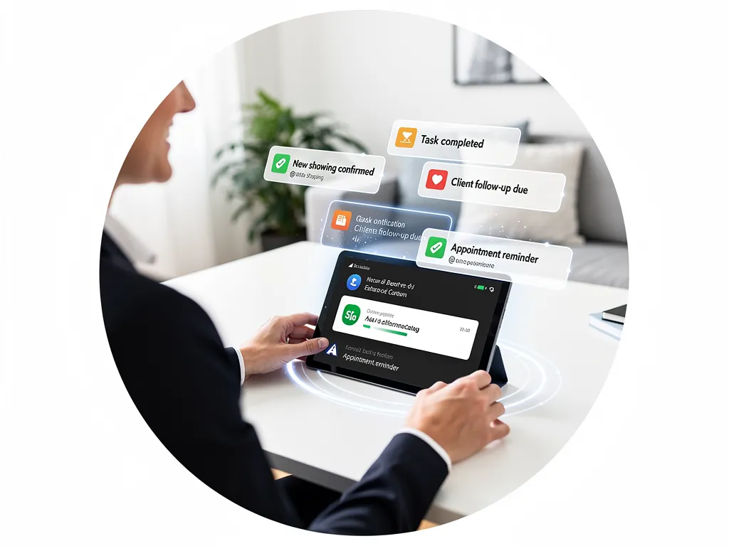 Automated workflows and task reminders saving time for real estate agents